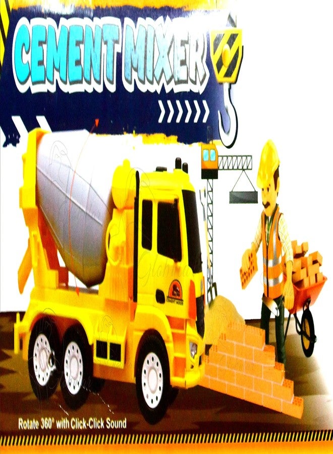 Globular Cement Mixture Friction Powered Pull Back Vehicle Truck Engineering Set Toys for Girls Boys Light and Sound +3 Year Best Gift Your Children 28 CM - Image 3